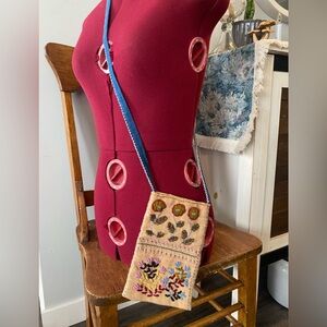 Boho Embroidered Crossbody Phone Bag Small Floral Purse Festival